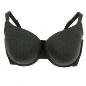 Cacique Lane Bryant Womens Plunge Bra Cotton Blend Plus Size 44G Black